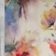 Tissu Popeline de Viscose Imprimée Motif  Abstrait Pastel