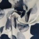 Tissu Popeline de Viscose Imprimée Motif Coloris Marine