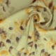 Tissu Popeline de Viscose Imprimée Motif Floral Jaune