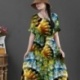 Tissu Popeline de Viscose Imprimée Motif Multicolore