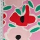 Tissu Popeline Fleurs Rose 