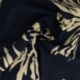 Tissu Popeline Fleurs Marine
