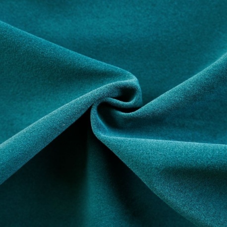 Tissu Fausse Fourrure Rase Chamois Bleu Paon