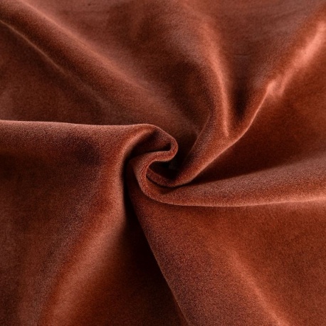 Tissu Fausse Fourrure Rase Chamois Cognac