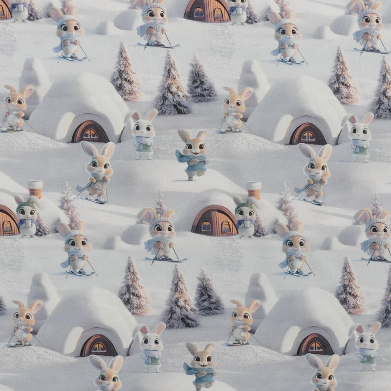 Tissu Imprimé Effet 3d Bugs Blanc