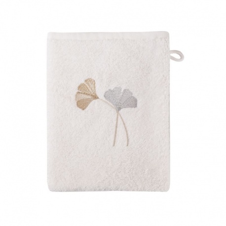 Linge de Toilette Ginkgo Brodé Blanc
