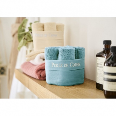 Panier 6 Serviettes Invité Aqua