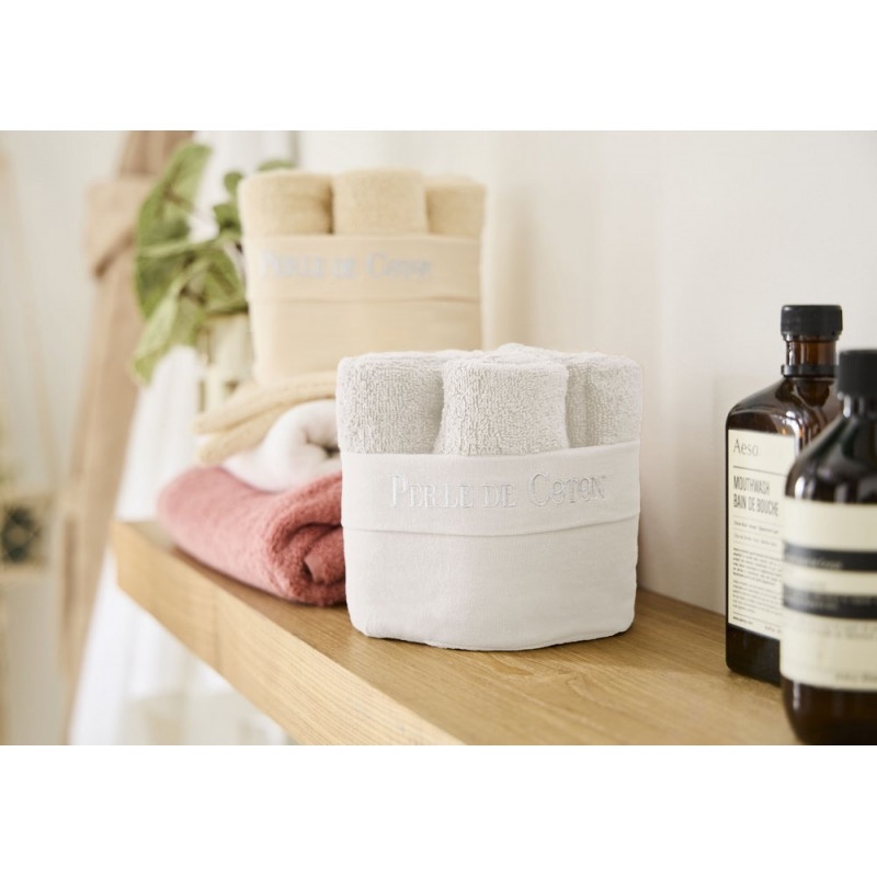 Panier 6 Serviettes Invité Blanc Panier 6 Serviettes Invité Blanc