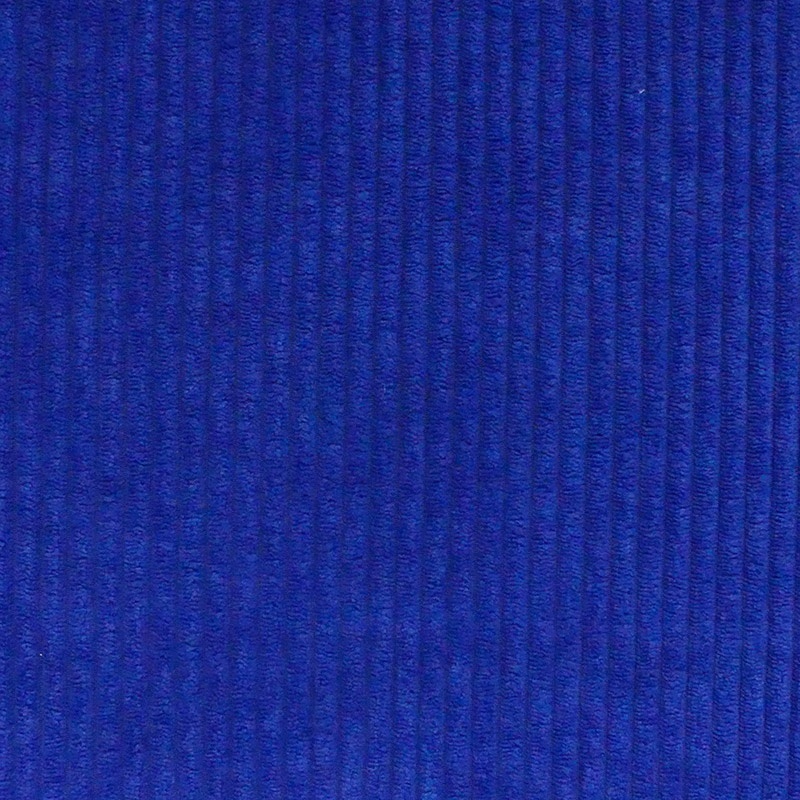 Tissu Velours Côtelé Huggy Bleu Roy