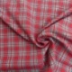 Tissu Toile Chemise Carreaux Rouge