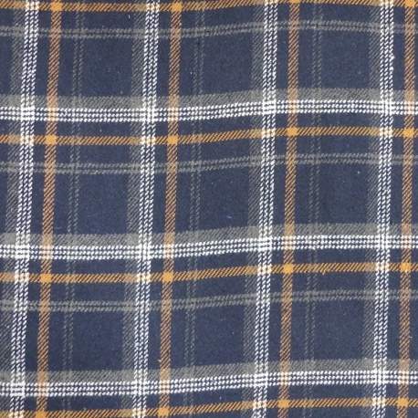 Tissu Toile Surchemise Carreaux bleus