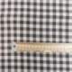 Tissu Toile Chemise Petits Carreaux Blanc Marron