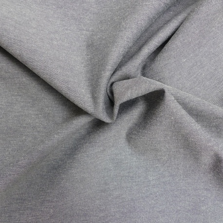 Tissu Toile Chemise Uni Gris