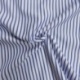 Tissu Toile Chemise Petites Rayures Bleues