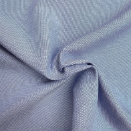 Tissu Toile Chemise Uni Bleu Clair