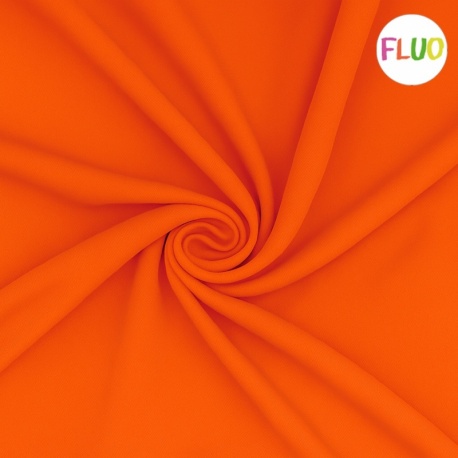 Tissu Toile Fantaisie Uni Orange Fluo 