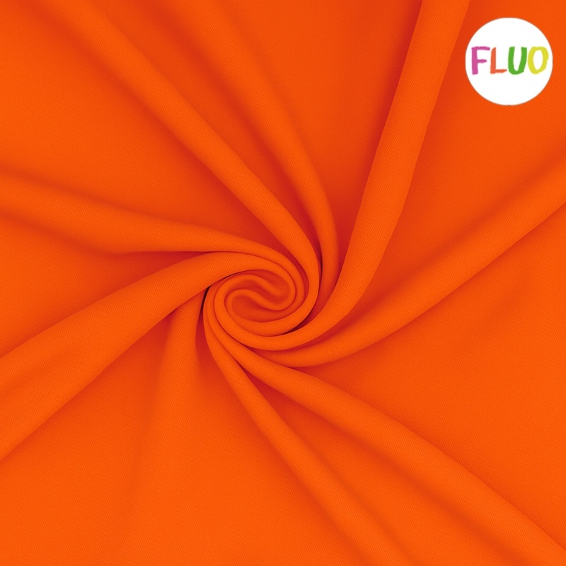 Tissu Toile Fantaisie Uni Orange Fluo 