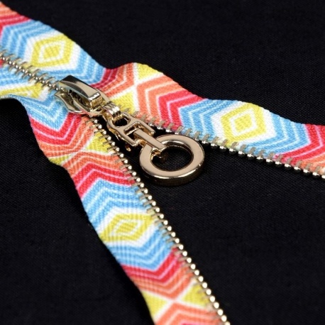 Fermeture fantaisie zip rond