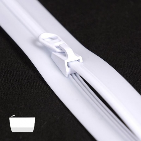 Fermeture non séparable blanc / noir