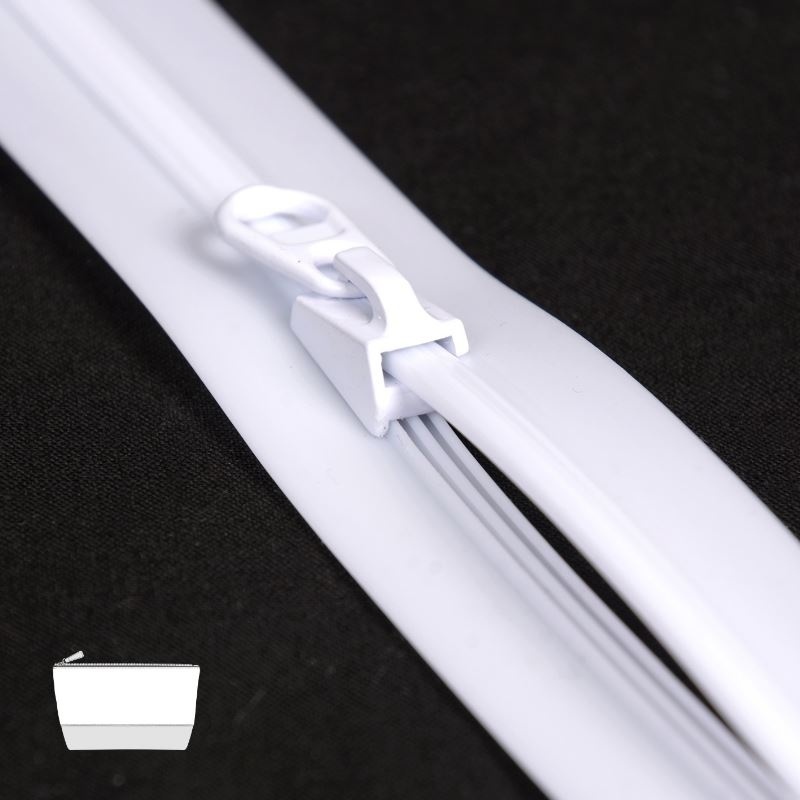 Fermeture non séparable blanc / noir