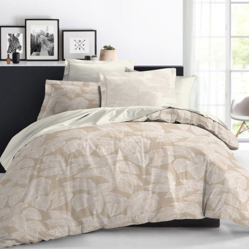 Parure Housse de Couette Imprimée Amazonie Creme  Parure Housse de Couette Imprimée Amazonie Creme