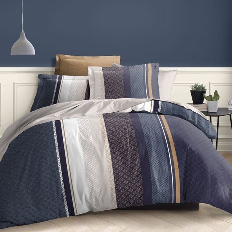 Parure Housse de Couette Imprimée Sonja Bleu Parure Housse de Couette Imprimée Sonja Bleu