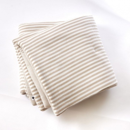 Edredon Romie Gaze de Coton Rayé Ficelle