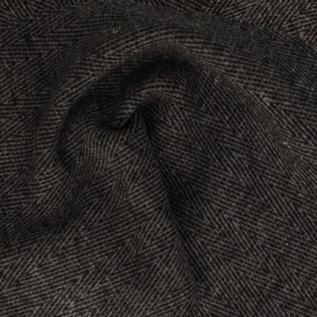 Tissu Manteau Chevron Anthracite 
