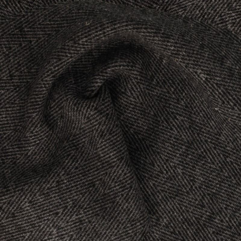 Tissu Manteau Chevron Anthracite 