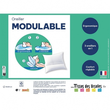 Oreiller Modulable 65x65 