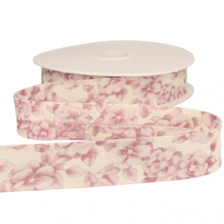 Biais fleurs pastel