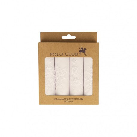 Mouchoirs 4pcs  Blanc