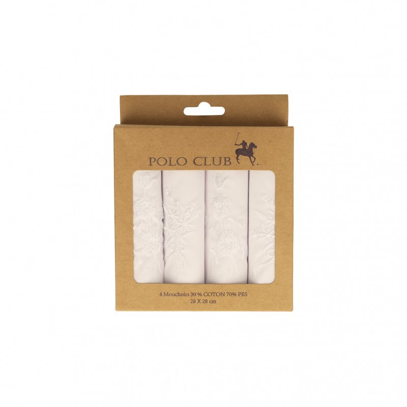 Mouchoirs 4pcs  Blanc