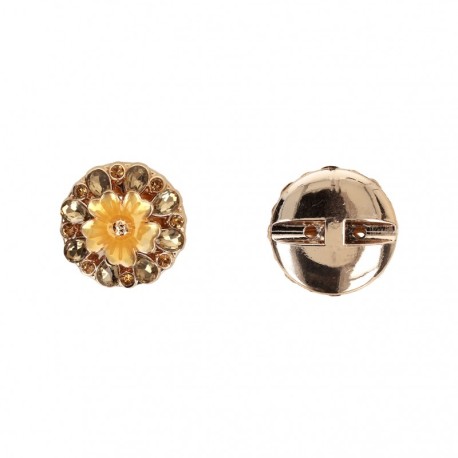 Bouton bijou fleur