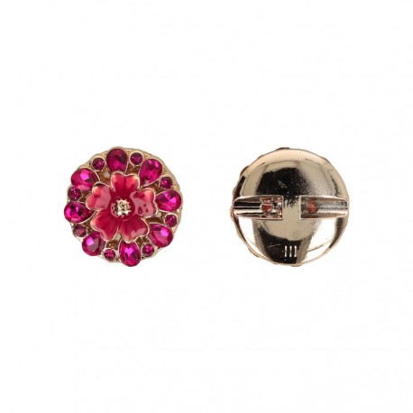 Bouton bijou fleur
