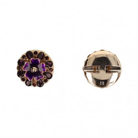 Bouton bijou fleur