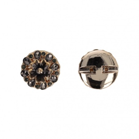 Bouton bijou fleur