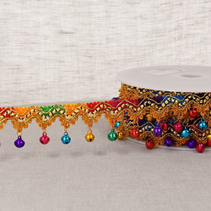 Frange grelots  Multicolore