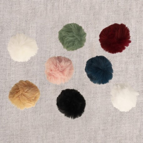 Pompon fourrure artificielle 10cm