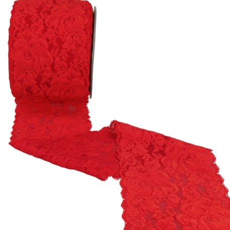 Dentelle élastique roses