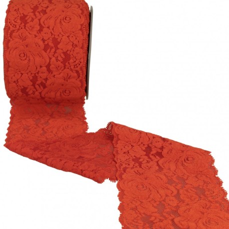 Dentelle élastique roses