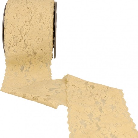 Dentelle élastique roses