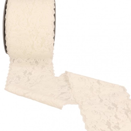 Dentelle élastique roses