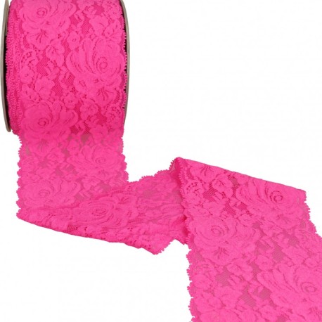 Dentelle élastique roses