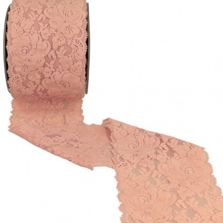 Dentelle élastique roses