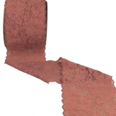 Dentelle élastique roses