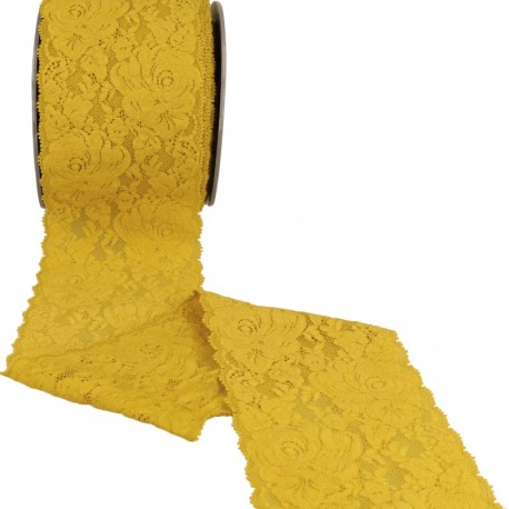 Dentelle élastique roses