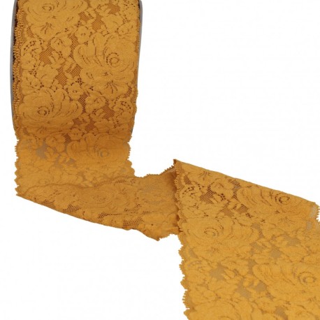 Dentelle élastique roses