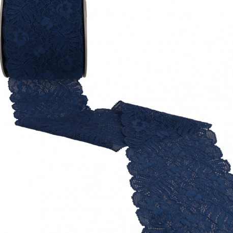 Dentelle élastique fleurs et feuilles