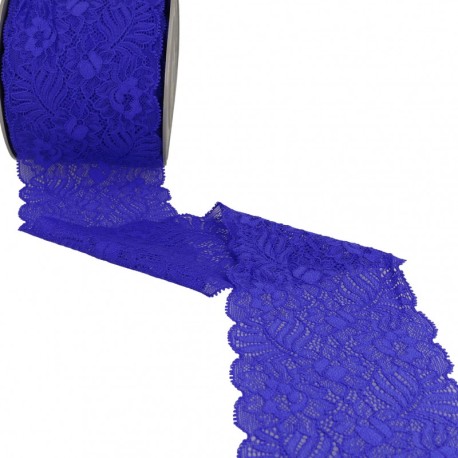 Dentelle élastique fleurs et feuilles